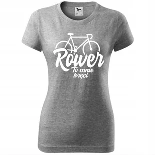 Damska Koszulka Nadruk Rowerowa Rower to mnie kręci Prezent dla Rowerzystki ciemnoszary melanż L - Koszulki i topy damskie Damska Koszulka Nadruk Rowerowa Rower to mnie kręci Prezent dla Rowerzystki ciemnoszary melanż L - Koszulki i topy damskie - miniaturka - grafika 1