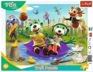 Trefl Puzzle ramkowe 25 elementów. Rodzina ików. Pomysłowe Trefliki - Puzzle - miniaturka - grafika 1