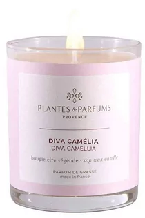 Świece - PLANTES&PARFUMS PROVENCE Świeca zapachowa perfumowana 180g - Diva Camelia - grafika 1