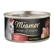 Mokra karma dla kotów - Miamor Feine Filets Naturelle w sosie własnym Tuńczyk z łososiem 96x80 g - miniaturka - grafika 1