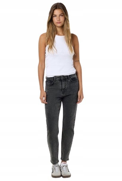 NOISY MAY CZARNE SPODNIE JEANSOWE RURKI Z WYSOKIM STOPEM 25/30 XQA