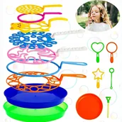 Bańki mydlane - ZESTAW DO BANIEK MYDLANYCH DLA DZIECI KIJE OBRĘCZE DO ROBIENIA BANIEK x16 - miniaturka - grafika 1