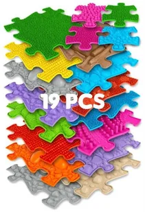 Promo Mata Podłogowa Ortopedyczna Sensoryczna 19 Elementów Xxl Set Mfk-025-1 - Maty edukacyjne - miniaturka - grafika 1