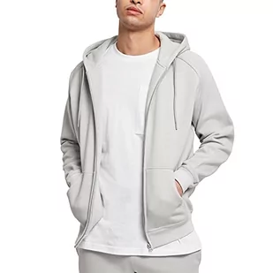 Urban Classics Męska bluza z kapturem z zamkiem błyskawicznym, Lightassphalt, S - Bluzy męskie - miniaturka - grafika 1