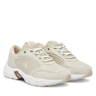 Sneakersy damskie - Sneakersy Calvin Klein Jeans Retro Tennis Mg Mix YW0YW01743 Beżowy - miniaturka - grafika 1