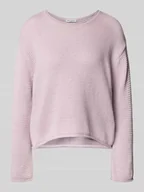 Swetry damskie - Sweter z dzianiny o kroju comfort fit z czystej bawełny - miniaturka - grafika 1