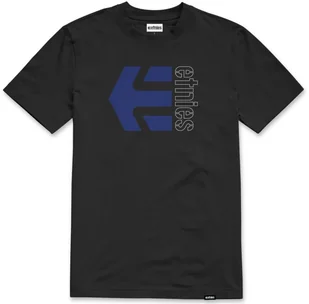 t-shirt ETNIES CORP COMBO TEE BLACK/BLUE/WHITE - Koszulki męskie - miniaturka - grafika 1