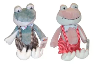 Wesoła żabka 23 cm, 2 kolory MIX - AXIOM - Maskotki i pluszaki - miniaturka - grafika 1