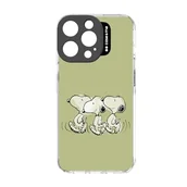 Etui i futerały do telefonów - case&me Peanuts iPhone 14 Pro Max etui na telefon iPhone Snoopy Ochrona aparatu Klawisze chronione zielone - miniaturka - grafika 1