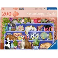Puzzle - Puzzle RAVENSBURGER Koty na półce 12001367 (200 elementów) - miniaturka - grafika 1