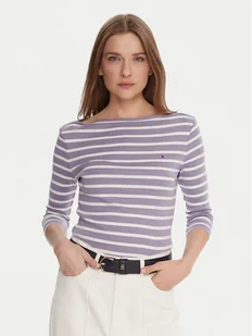 Tommy Hilfiger Bluzka WW0WW40589 Fioletowy Regular Fit - Bluzki damskie - miniaturka - grafika 1
