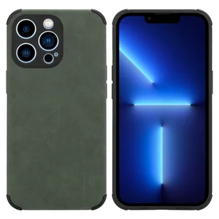 Etui Cadorabo do Apple iPhone 11 PRO z zielonym silikonowym etui z TPU i eleganckimi plecami ze sztucznego zamszu - Etui i futerały do telefonów - miniaturka - grafika 1