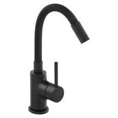 Baterie umywalkowe - Bateria umywalkowa Linus Elastyczna czarna Ferro - miniaturka - grafika 1