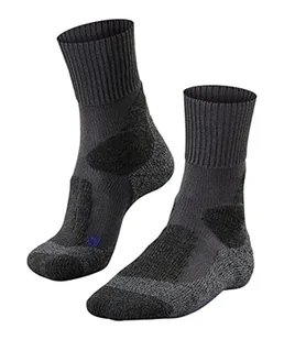 Falke damskie TK1 fajne skarpety trekkingowe - sportowe Performance tkaniny, szary (melanż asfaltowy 3180), UK 7-8 (rozmiar producenta: 41-42), 1 para 16112 - Skarpetki damskie - miniaturka - grafika 1