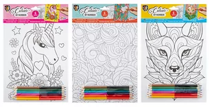 Kolorowanie po numerach A4 6 arkuszy - Icom - Masy plastyczne - miniaturka - grafika 1