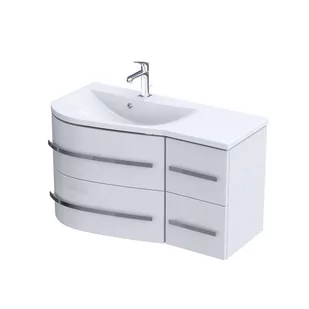 Oristo Szafka pod umywalkę 90 cm OPAL biała lewa - Szafki łazienkowe - miniaturka - grafika 1