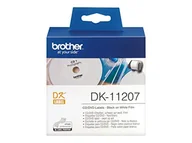 Etykiety do drukarek - Brother DK11207 DK-11207 etykiety na płyty CD/DVD, średnica: 58 mm, białe, czarne/białe, 58 x 58 mm - miniaturka - grafika 1