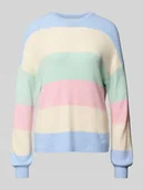 Swetry damskie - Sweter z dzianiny o luźnym kroju z mieszanki wiskozy model ‘ATIA’ - miniaturka - grafika 1