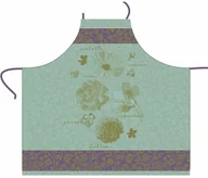Ściereczki, gąbki, czyściki - Le Jacquard Fran ais Fartuch kuchenny Fleurs  Croquer Zielony - miniaturka - grafika 1