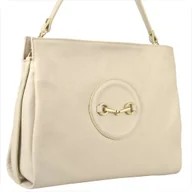 Torebki damskie - Borse in Pelle Torebka damska shopper jasny beż skóra naturalna - miniaturka - grafika 1