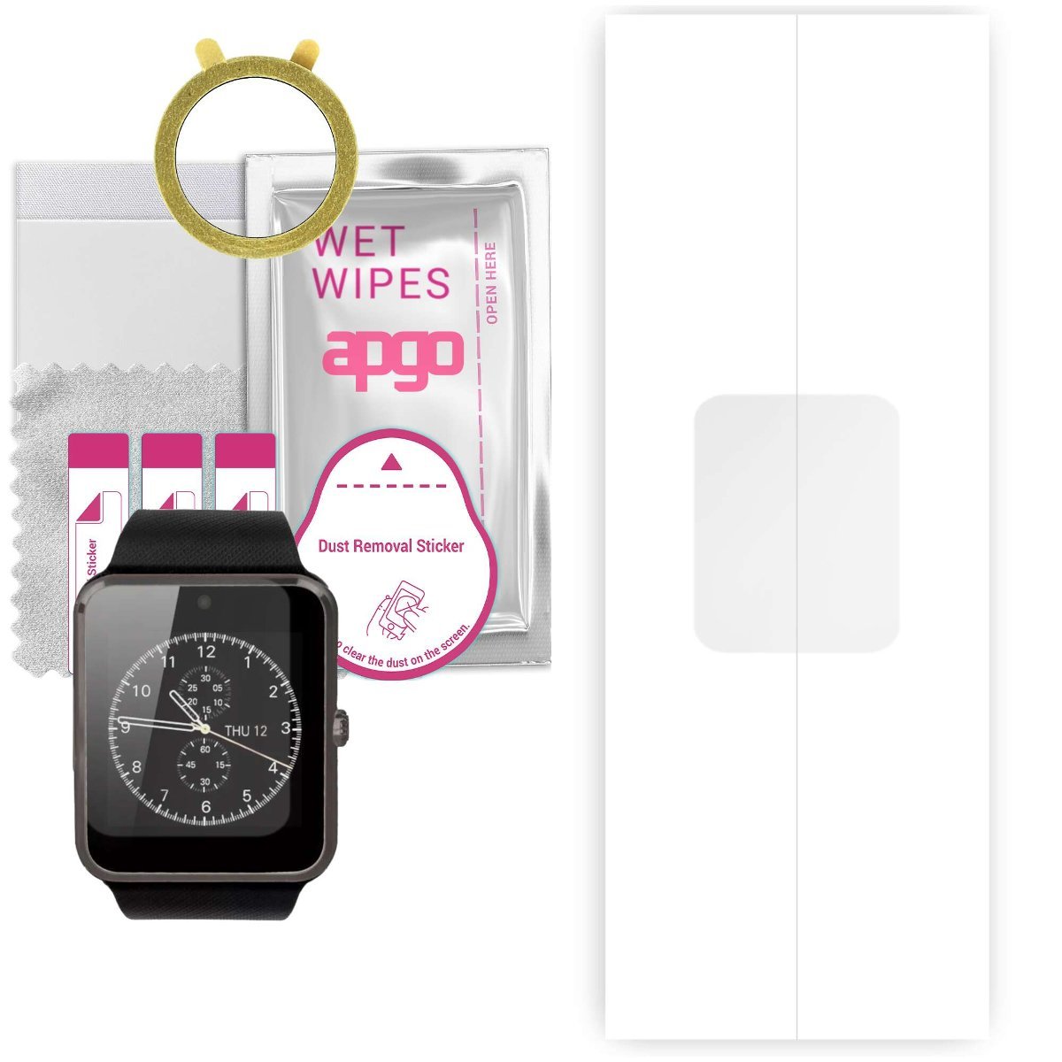 1x Folia hydrożelowa do DexXer GT08 - apgo Smartwatch Hydrogel Protection Ochrona na ekran smartwatcha