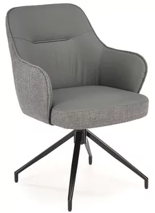 Fotel biurowy, krzesło biurowe Popielaty fotel z funkcją obracania siedziska - Cobi - Fotele i krzesła biurowe - miniaturka - grafika 1