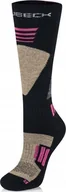 Skarpety termoaktywne - Brubeck BSK001/W Skarpety damskie Ski Force czarny/różowy S/36-38 - miniaturka - grafika 1