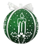 Pasmanteria - Haft krzyżykowy - Zestaw do haftu - Bombka ze świecą - miniaturka - grafika 1