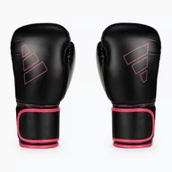 Rękawice bokserskie - Rękawice bokserskie adidas Hybrid 80 czarno-różowe ADIH80 - miniaturka - grafika 1