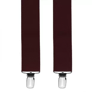 Szelki do spodni gładkie w kolorze bordowym EM 40 - EM Men's Accessories - Dodatki do ubrań - miniaturka - grafika 1