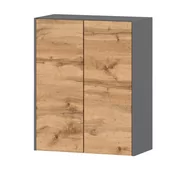 Meble kuchenne - Szafka Kuchenna Wisząca W80 BELLA Szara Dąb Wotan - miniaturka - grafika 1