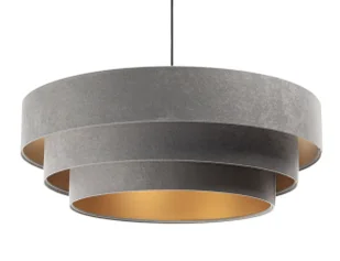 Szaro-złota lampa wisząca glamour - S439 Sefo - Lampy stojące - miniaturka - grafika 1