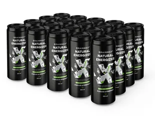 BrainMax Natural Energizer, napój energetyczny, jabłko, limonka, 20x250 ml - Soki i napoje niegazowane - miniaturka - grafika 1