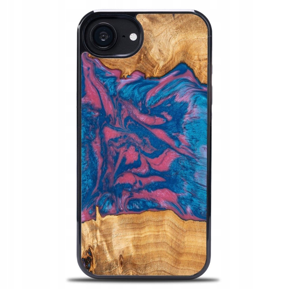 Bewood Drewniane etui do iPhone 16e, Unique Neons Vegas