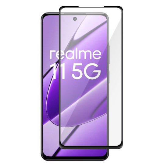 9H Szkło Hartowane Do Realme 11 5G Rmx3780 C55 Oppo A98 5G Full 5D Czarne Szkiełko Ochronne Szybka Hartowana Na Ekran