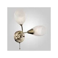 Lampy ścienne - Eurostar Kinkiet ładny Antic 2 AB szkło 2x60W 2275/2 AB - miniaturka - grafika 1