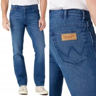Spodnie męskie - Wrangler TEXAS Aries Blue DżINS klasyczne proste spodnie jeansowe W42 L34 - miniaturka - grafika 1