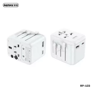 ŁAD PODRÓŻNA REMAX ASTRO SERIES RP-U23 EU/US/CN/AU 2.4A WHITE - Ładowarki do telefonów - miniaturka - grafika 1