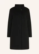 Płaszcze damskie - Icons Cinzia Rocca Płaszcz Wełniany schwarz - miniaturka - grafika 1