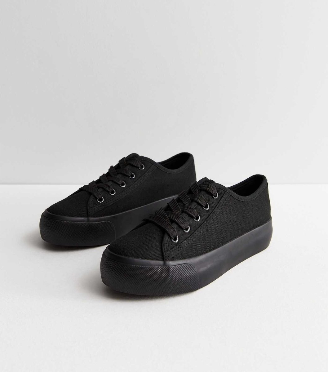 NEW LOOK CZARNE DAMSKIE TRAMPKI NA GRUBEJ PODESZWIE 39 14CA