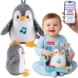 MUZYCZNY PINGWINEK MASKOTKA DLA NIEMOWLĄT 0+ INTERAKTYWNA ZABAWKA SENSORYCZNA PREZENT ŚWIATECZNY DLA NIEMOWLAKA + EBOOK-2 - Zabawki sensoryczne MUZYCZNY PINGWINEK MASKOTKA DLA NIEMOWLĄT 0+ INTERAKTYWNA ZABAWKA SENSORYCZNA PREZENT ŚWIATECZNY DLA NIEMOWLAKA + EBOOK-2 - Zabawki sensoryczne - miniaturka - grafika 1