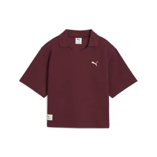 Damska koszulka polo PUMA Class o luźnym kroju PUMA Ruby Shimmer Red - Koszulki sportowe damskie - miniaturka - grafika 1