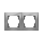 Wyłączniki światła i elektryczne - LEDart ELEKTRO - PLAST podwójna CARLA grafitowy ELEKTRO - PLAST - miniaturka - grafika 1