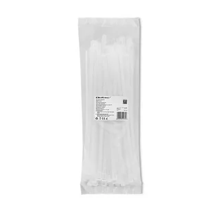 Qoltec Opaski Zaciskowe Wielorazowe/Trytytki | 7.2 * 300Mm | Nylon Uv | Białe - Pozostałe akcesoria sieciowe - miniaturka - grafika 1