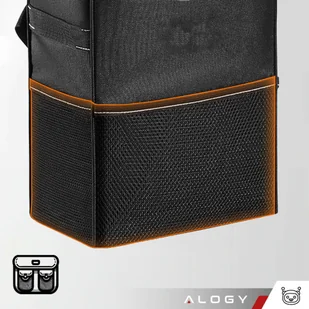 Samochodowy kosz na śmieci Organizer mini śmietnik na zagłówek fotel auta do samochodu czarny 8l torba termiczna Alogy - Pozostałe akcesoria do telefonów - miniaturka - grafika 6