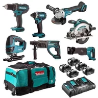 Zestawy elektronarzędzi - Pakiet Makita - 7 narzędzi 18V 5x 5Ah - DLX7013PTJ - miniaturka - grafika 1