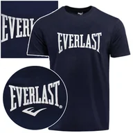 Koszulki męskie - Everlast Koszulka Męska T-shirt Bawełniana Granat Logo 290J86 Rozmiar M - miniaturka - grafika 1