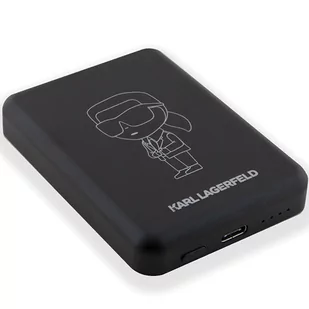 Karl Lagerfeld Powerbank indukcyjny KLPBM5KIOTTGK 5000mAh czarny/black NFT Outline Ikonik MagSafe - Powerbanki - miniaturka - grafika 4