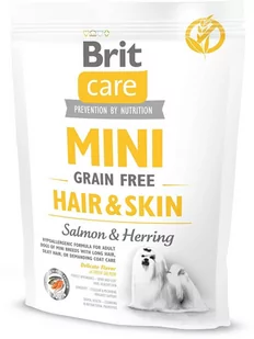 Brit Care Mini Hair&Skin Salmon&Herring 0,4 kg - Sucha karma dla psów - miniaturka - grafika 2