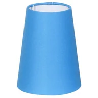 Oprawy, klosze i abażury - Abażur CONE stożek 12,5 x 15 cm E14 niebieski CANDELLUX - miniaturka - grafika 1